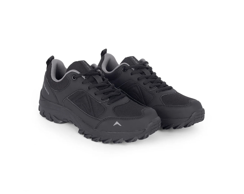 Adventra Low-Top Hiking Shoes with Anti-Skid Rubber Sole (EH500) Black