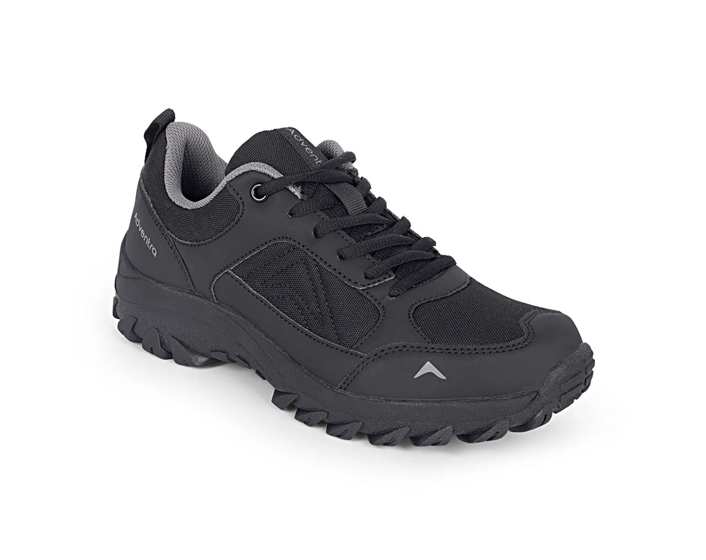 Adventra Low-Top Hiking Shoes with Anti-Skid Rubber Sole (EH500) Black