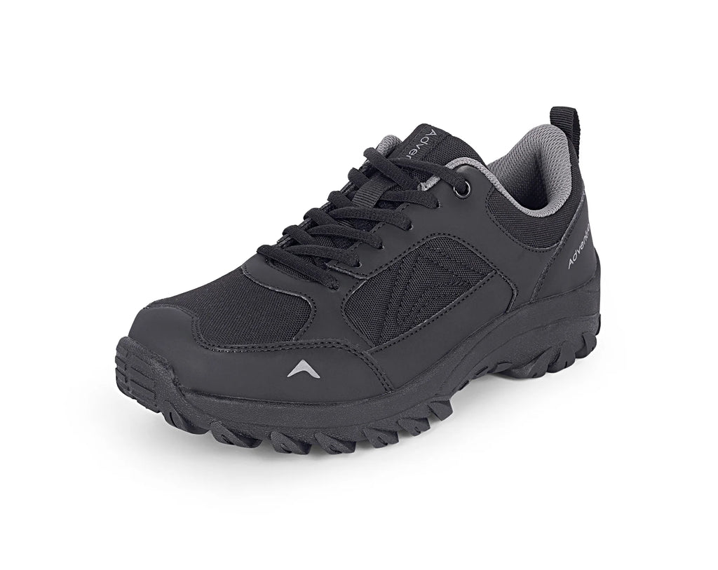 Adventra Low-Top Hiking Shoes with Anti-Skid Rubber Sole (EH500) Black
