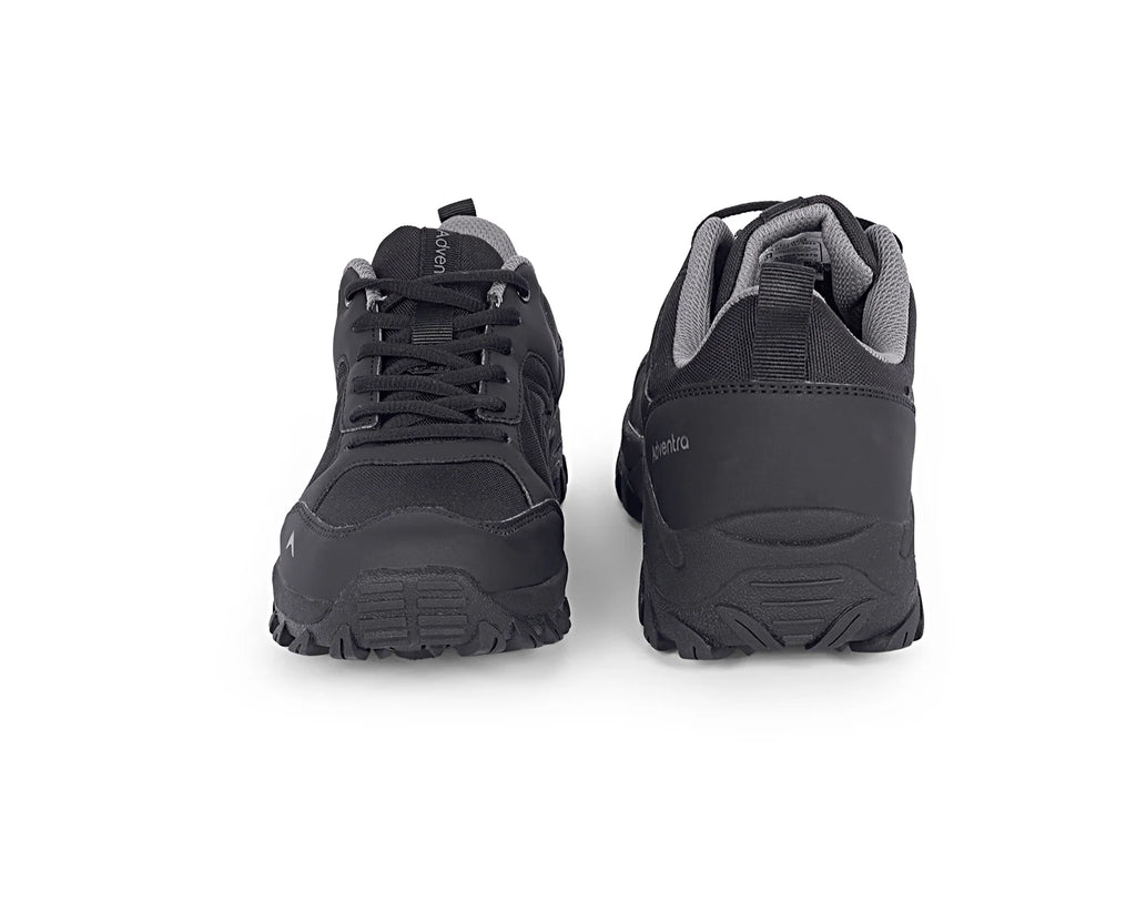 Adventra Low-Top Hiking Shoes with Anti-Skid Rubber Sole (EH500) Black