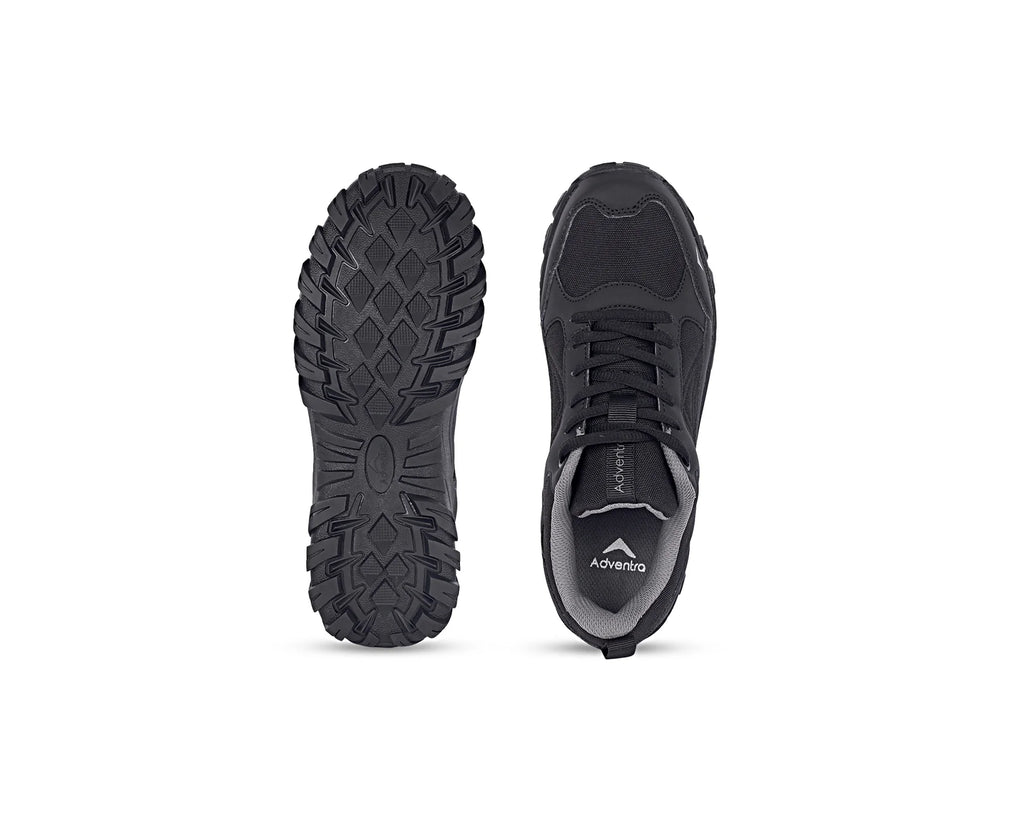 Adventra Low-Top Hiking Shoes with Anti-Skid Rubber Sole (EH500) Black