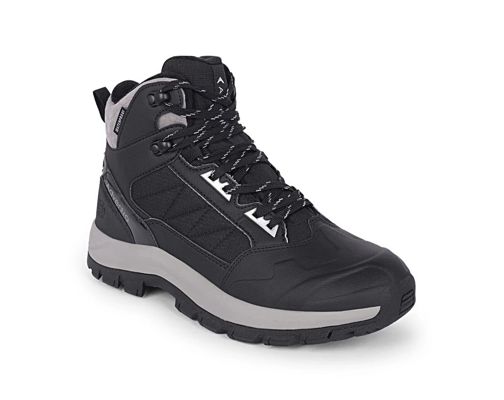 Adventra Men Waterproof Mid-Top Hiking Shoes with 3M Insulation (WH1104) Black