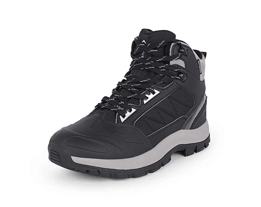 Adventra Men Waterproof Mid-Top Hiking Shoes with 3M Insulation (WH1104) Black