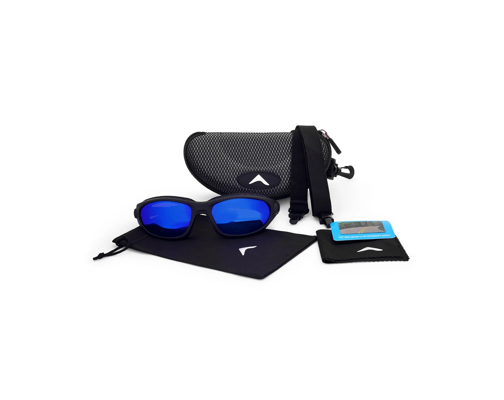 Adventera Polarised Wraparound Sunglasses with Revo Coated Lens – Blue (WH1105)