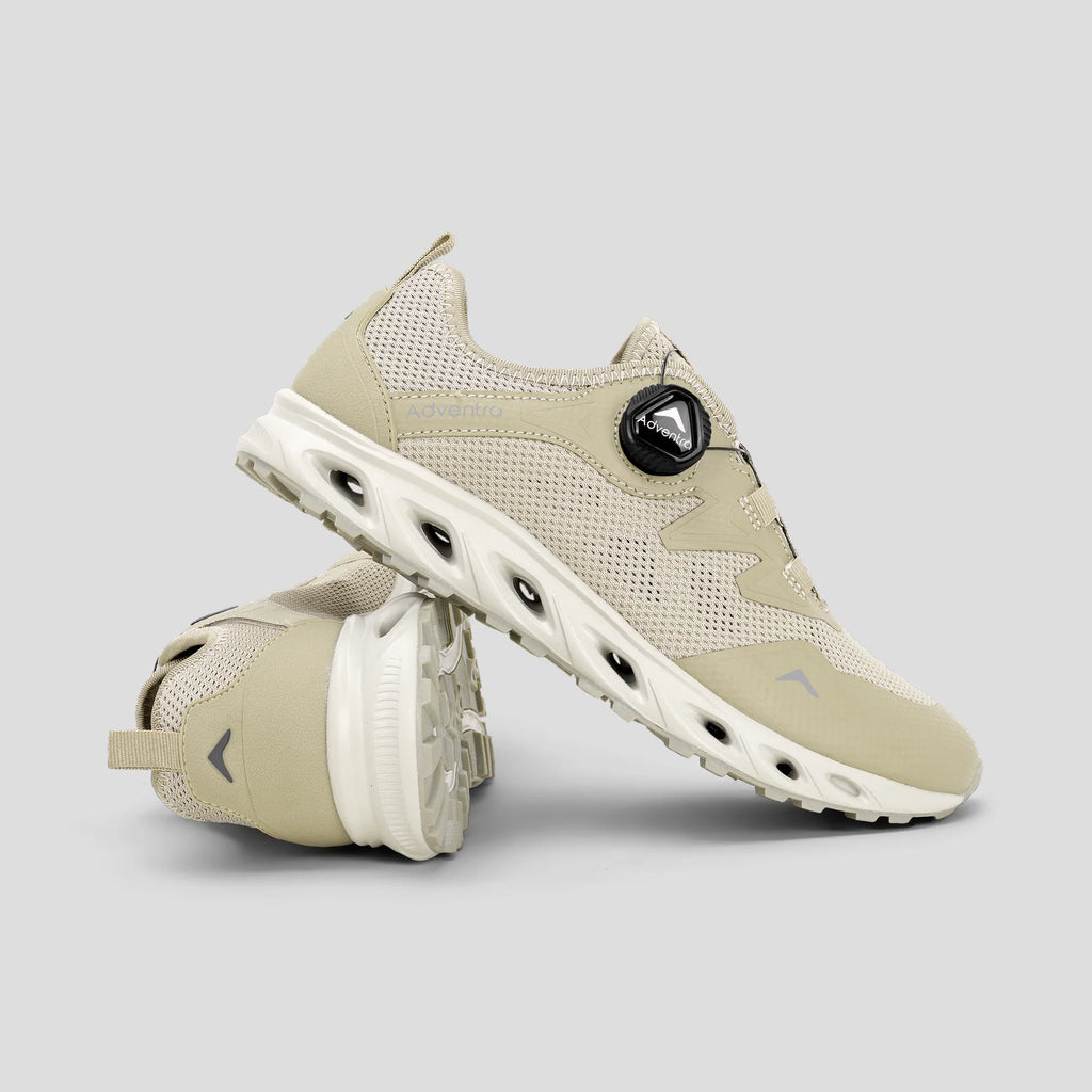 Adventra Men Lightweight Ultra Grip Hiking Shoes with Auto Lace (ET1109) Beige