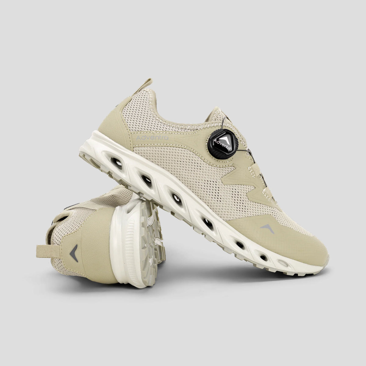 Adventra Men Lightweight Ultra Grip Hiking Shoes with Auto Lace (ET1109) Beige