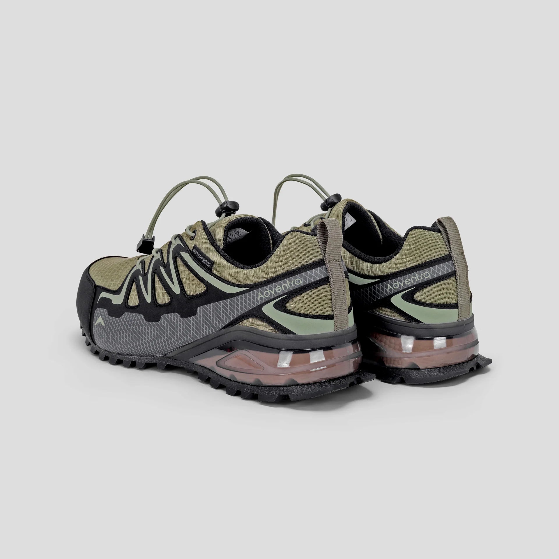 Adventra Men Waterproof Low Ankle Hiking Shoes with Anti Slip Grip & EVA Cushion (ET1110) Olive