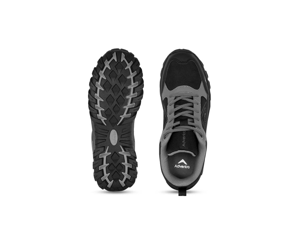 Adventra Low-Top Hiking Shoes with Anti-Skid Rubber Sole (EH500) Grey