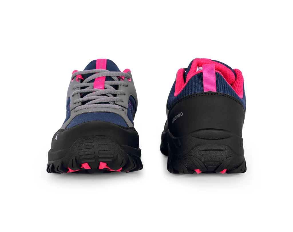 Adventra Women Low-Top Hiking Shoes with Anti-Skid Rubber Sole (EH500) Black-Pink