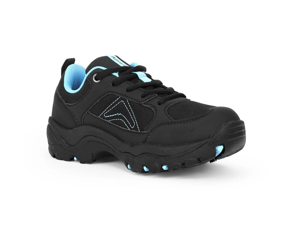 Adventra Kids Low-Top Hiking Shoes with Anti-Skid Rubber Sole (EH500) Black