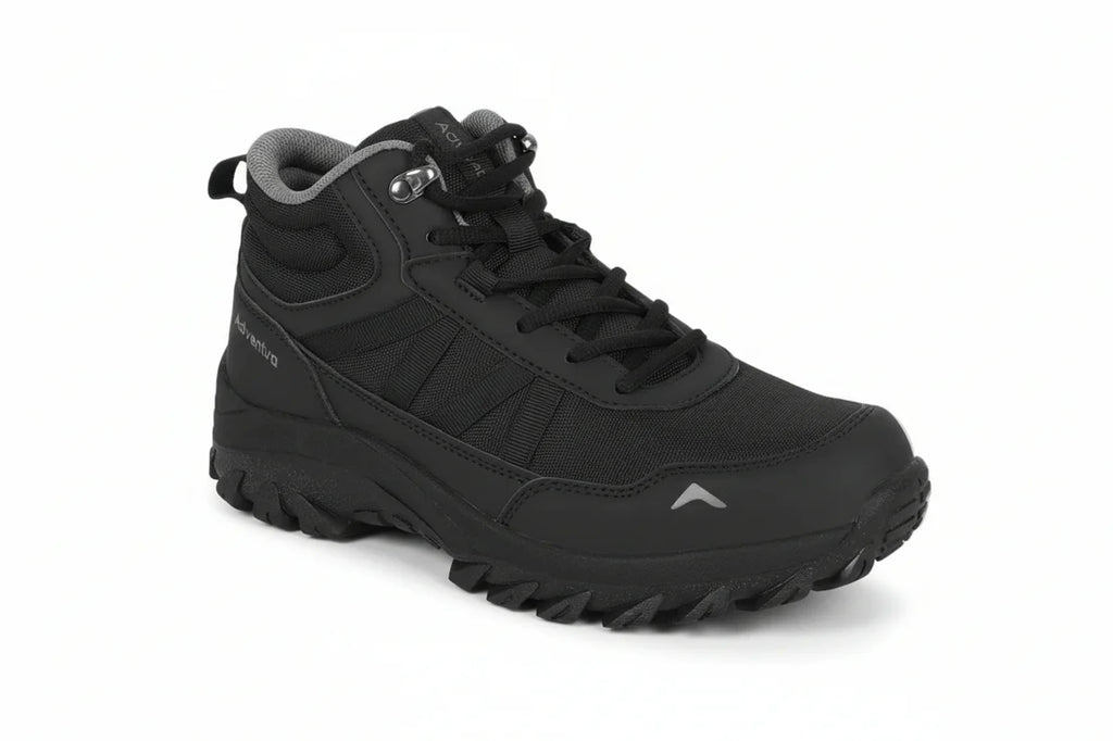 Adventra Men Mid Ankle NWP Hiking shoe - EH 900 Full Black