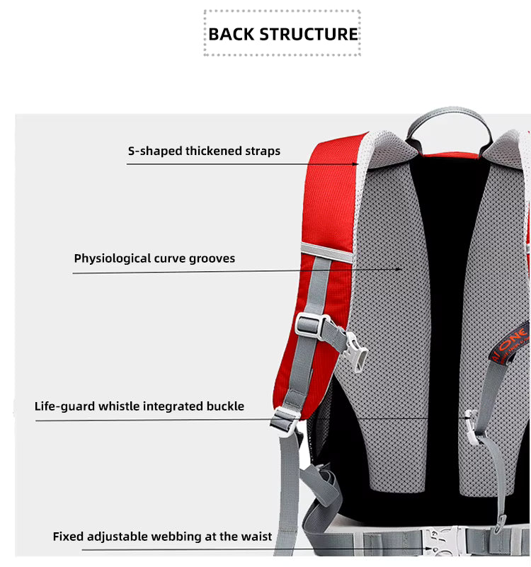 Ai One 20L Backpack (Red, Light Blue & Blue)