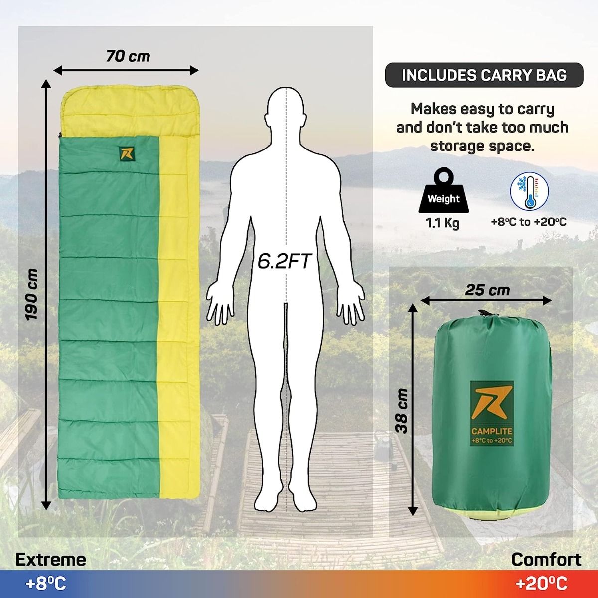 Rocksport Camplite +8°C Sleeping Bag