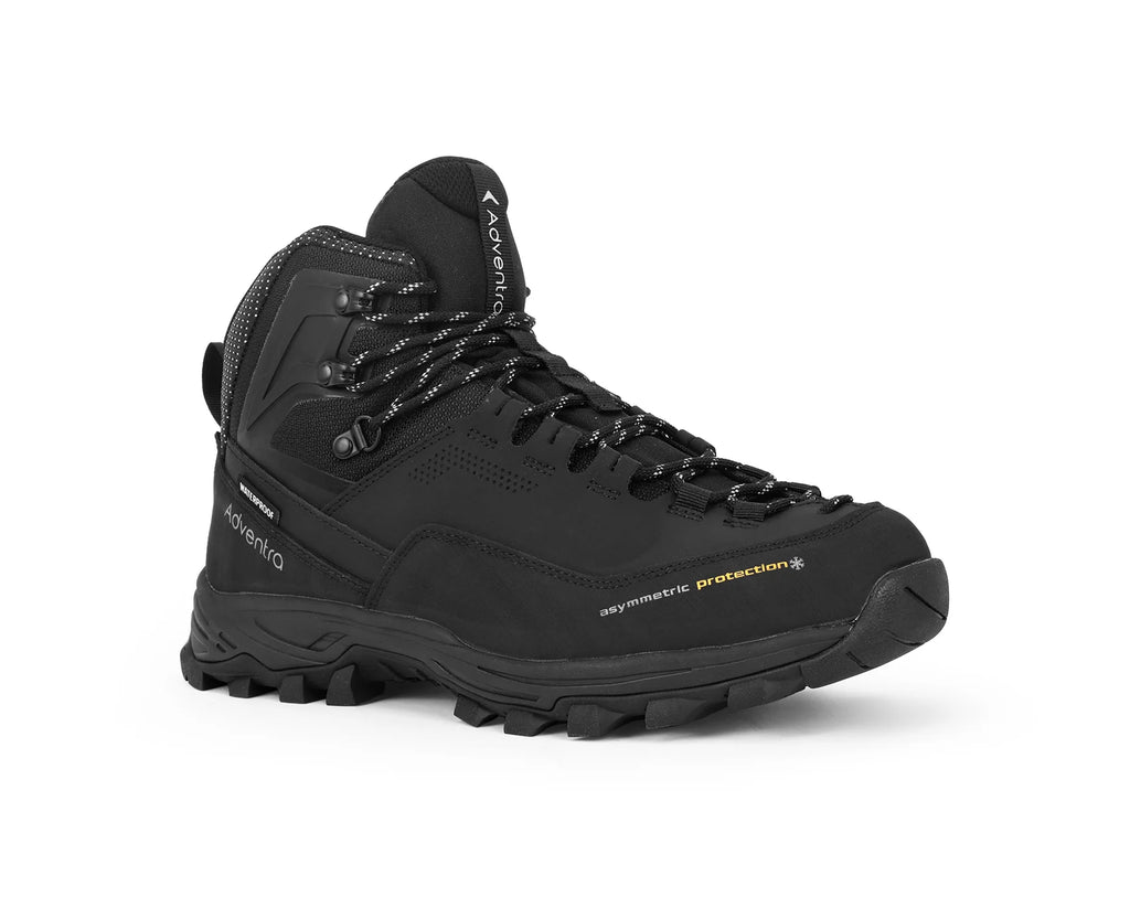Adventra Men’s Warm and Waterproof Winter Hiking Mid Ankle Boots - WH1106 Black