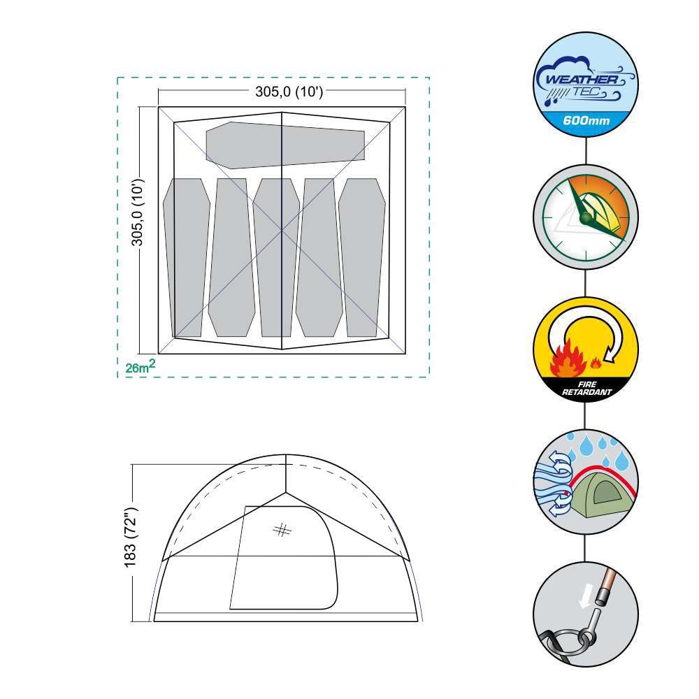 Coleman Sundome 6 Person Tent