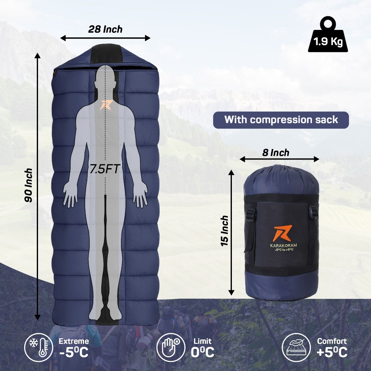 Rocksport Karakoram(-5 to +5) Blue STR