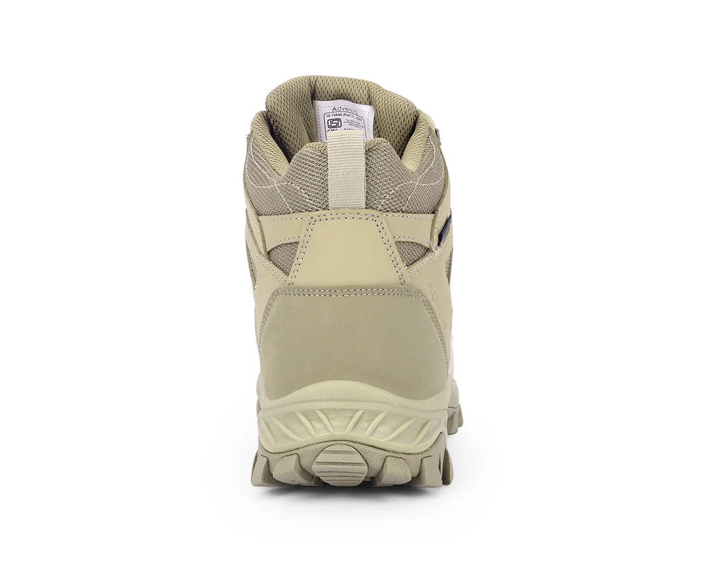 Adventra Men Waterproof Mid-Top Hiking Shoes with Cushioned Comfort (WH1107) Beige