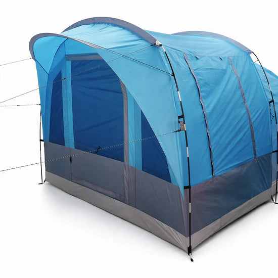 Adventra 4-Person Waterproof Large Camping Tent with UV Protection & Wind-Ready ET1104 (Aqua Blue)