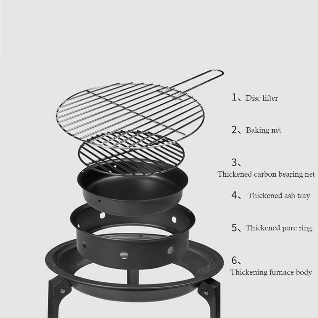 ROUND PORTABLE BBQ GRILL | LIGHTWEIGHT | CHARCOAL