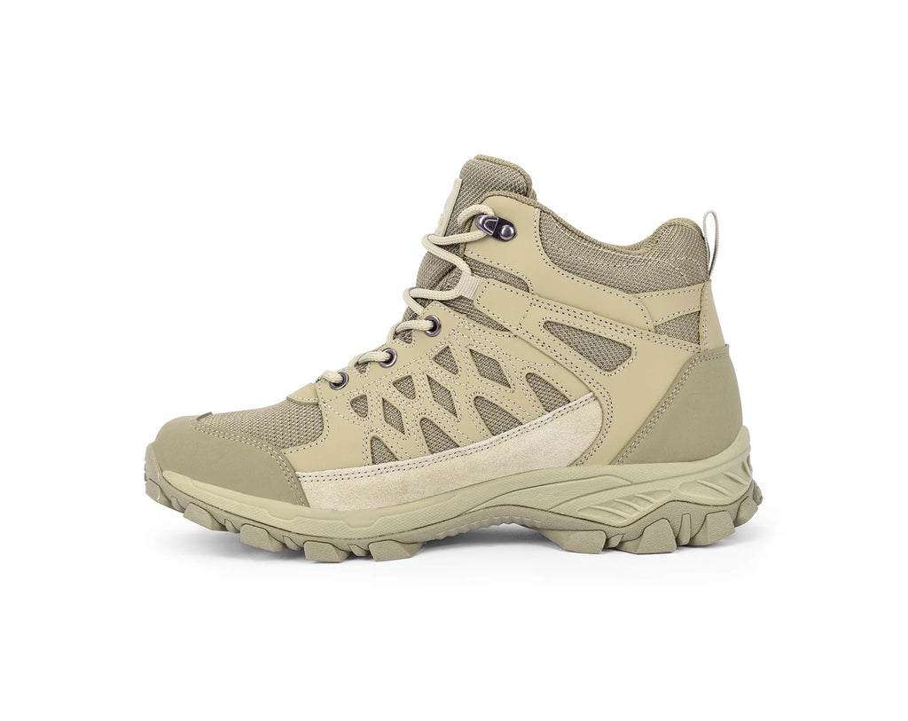 Adventra Men Waterproof Mid-Top Hiking Shoes with Cushioned Comfort (WH1107) Beige