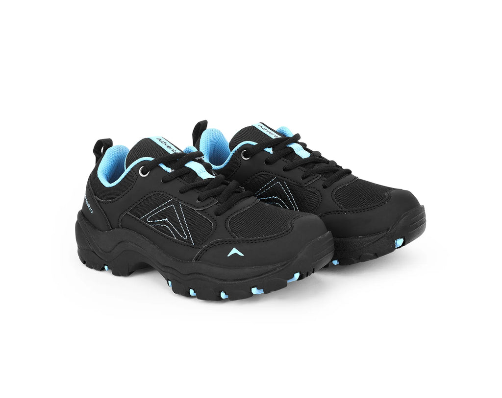 Adventra Kids Low-Top Hiking Shoes with Anti-Skid Rubber Sole (EH500) Black