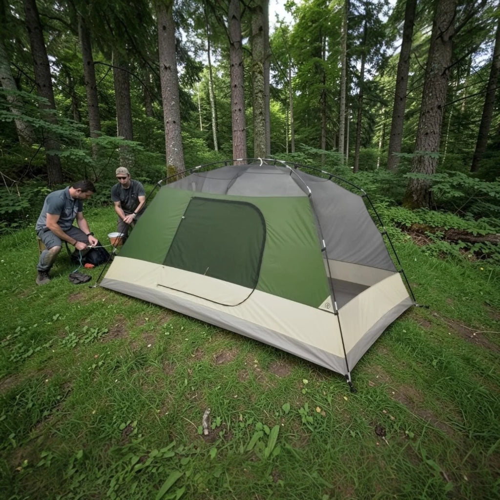 Adventra 6-Person Waterproof Large Dome Camping Tent with UV Protection & Wind-Ready (ET1106) Green