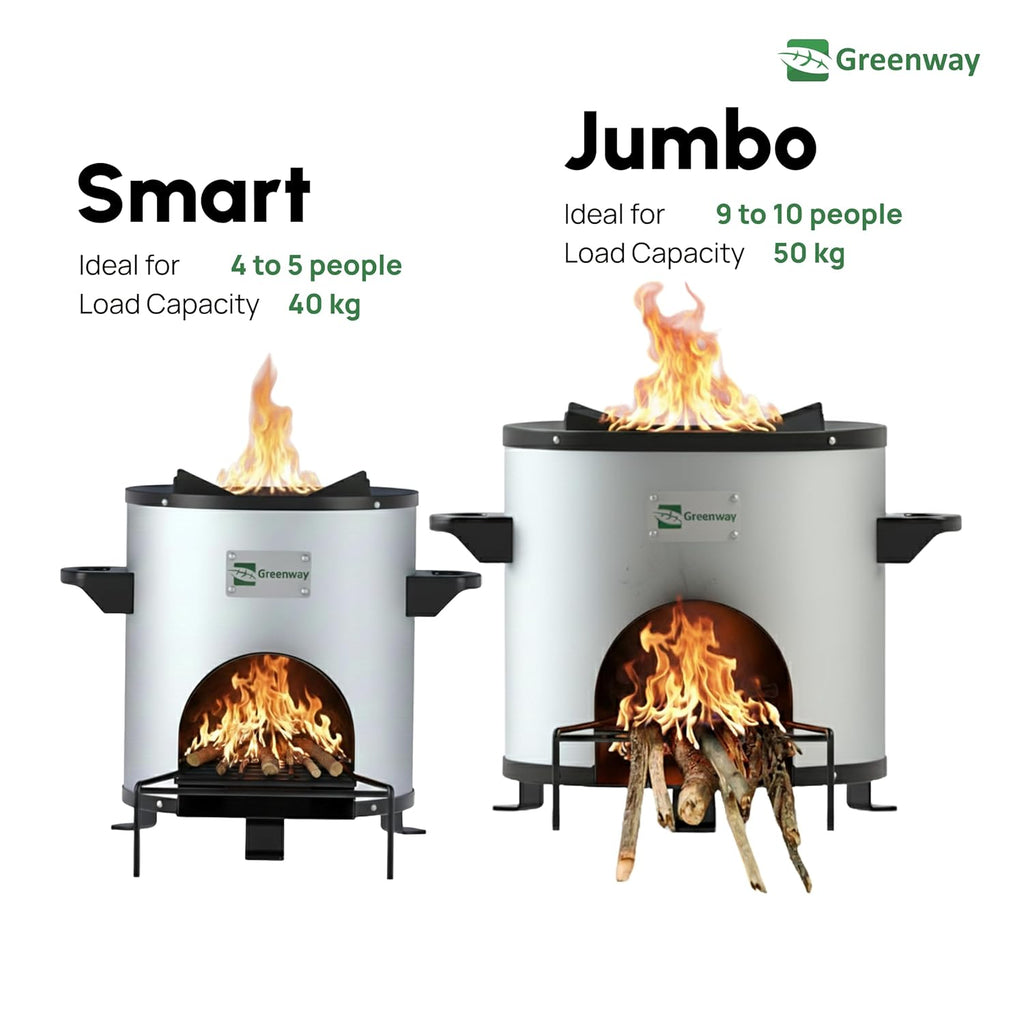 Greenway Jumbo Charcoal Cooking Stove – Improved Smokeless Design