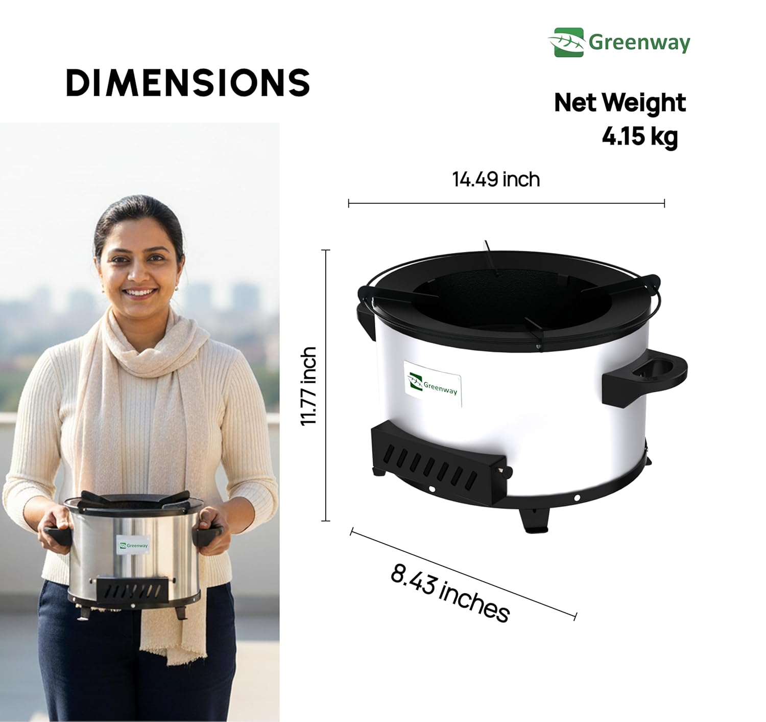 greenway ember charcoal cooking stove 
