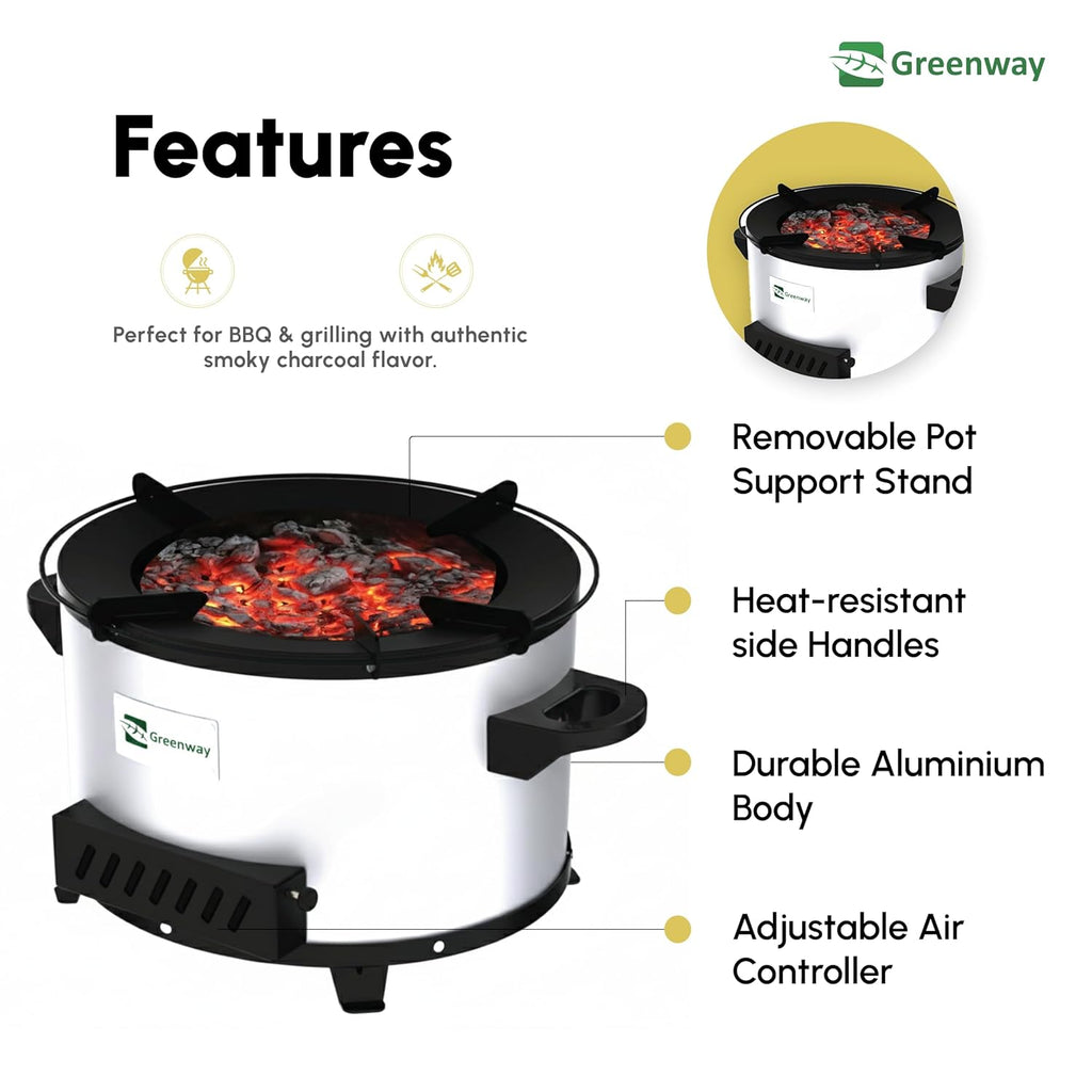 greenway ember charcoal cooking stove compact design