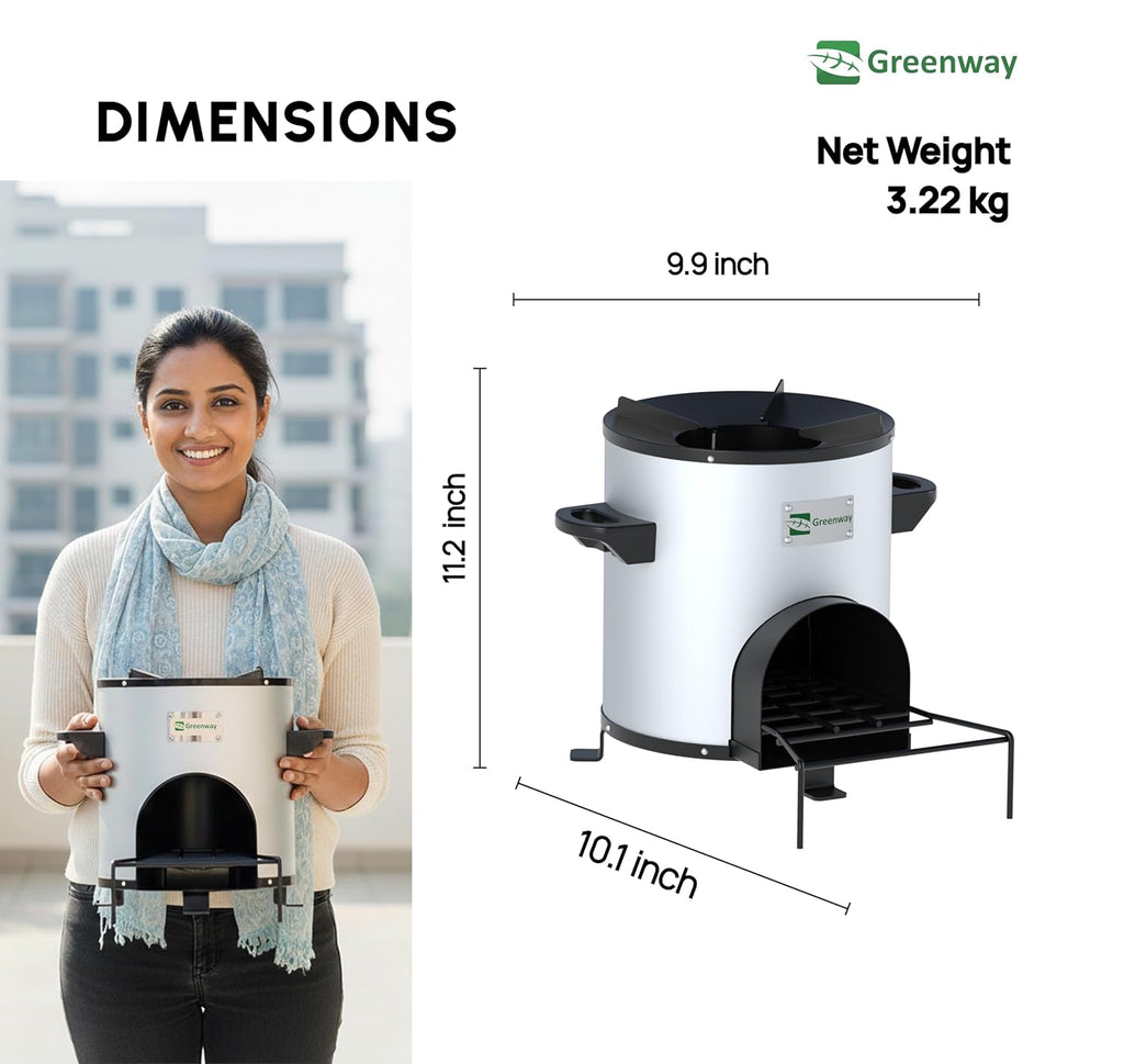 Greenway Smart Stove - Improved Biomass Cooking Stove | Smoke Less Mini Stove
