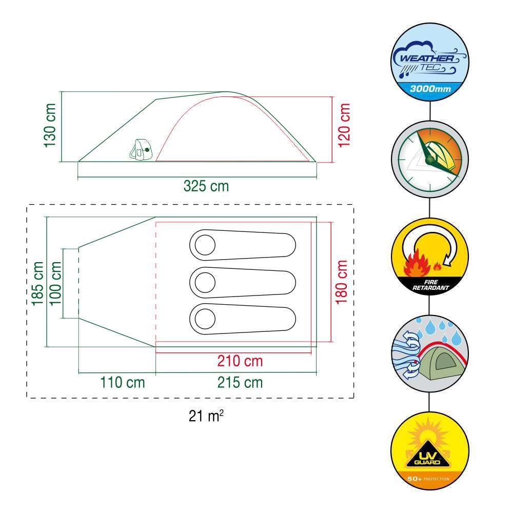 Coleman Darwin 3 Plus Tent