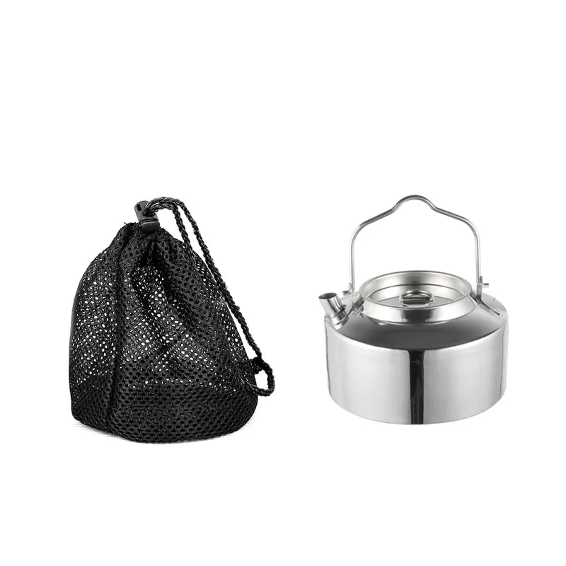 800ml Stainless Steel Outdoor Camping Kettle