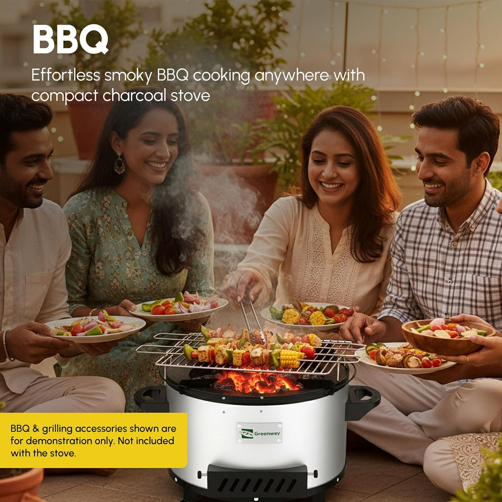 greenway ember charcoal cooking stove smokeless cooking