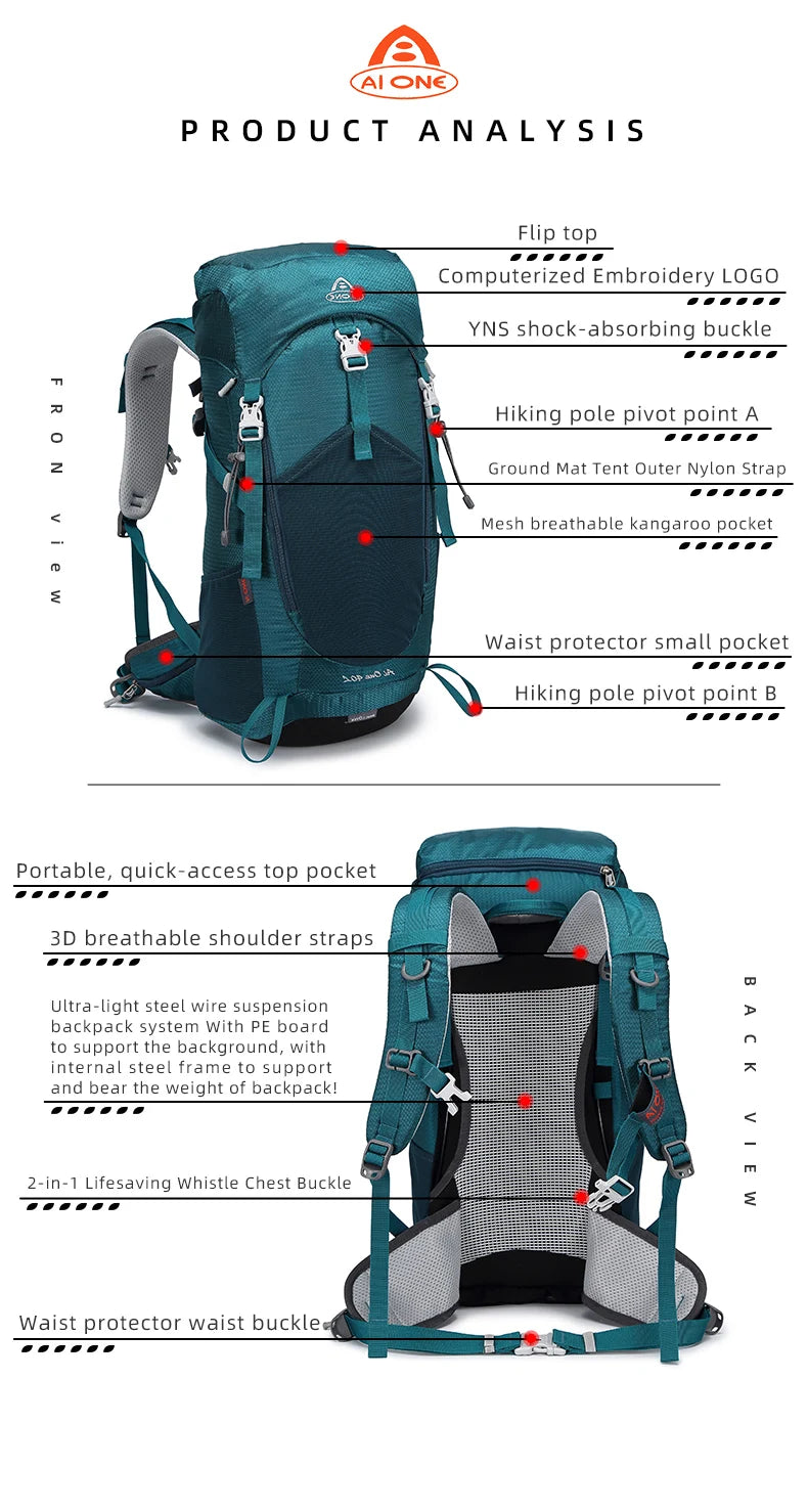 AI One 40L Rucksack (Black & Green)