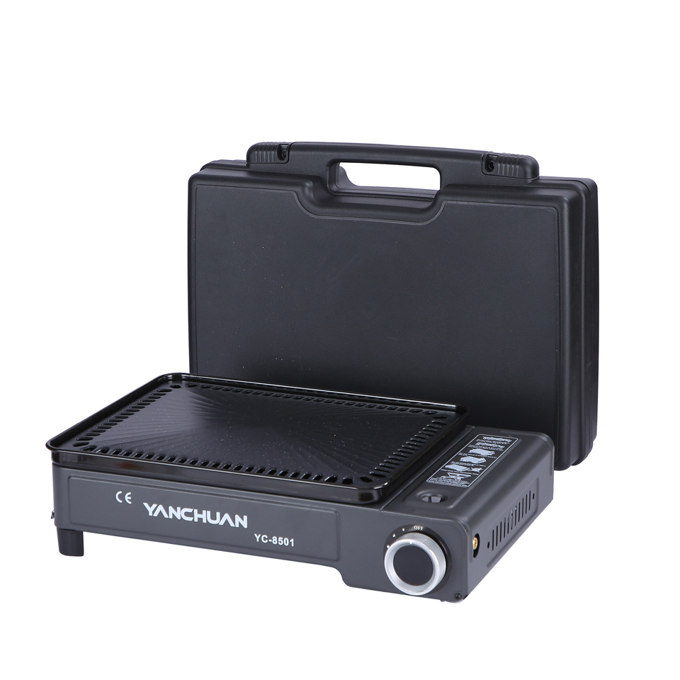 Portable Camping Gas Stove with BBQ Grill