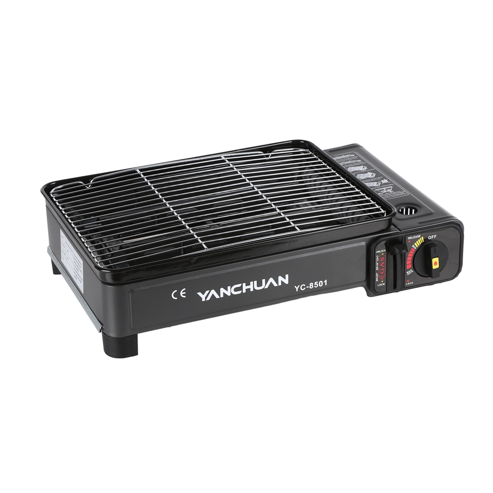 Portable Camping Gas Stove with BBQ Grill