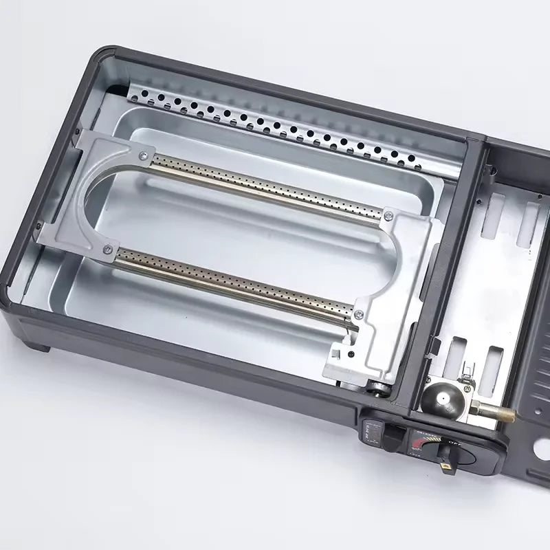 Portable Camping Gas Stove with BBQ Grill