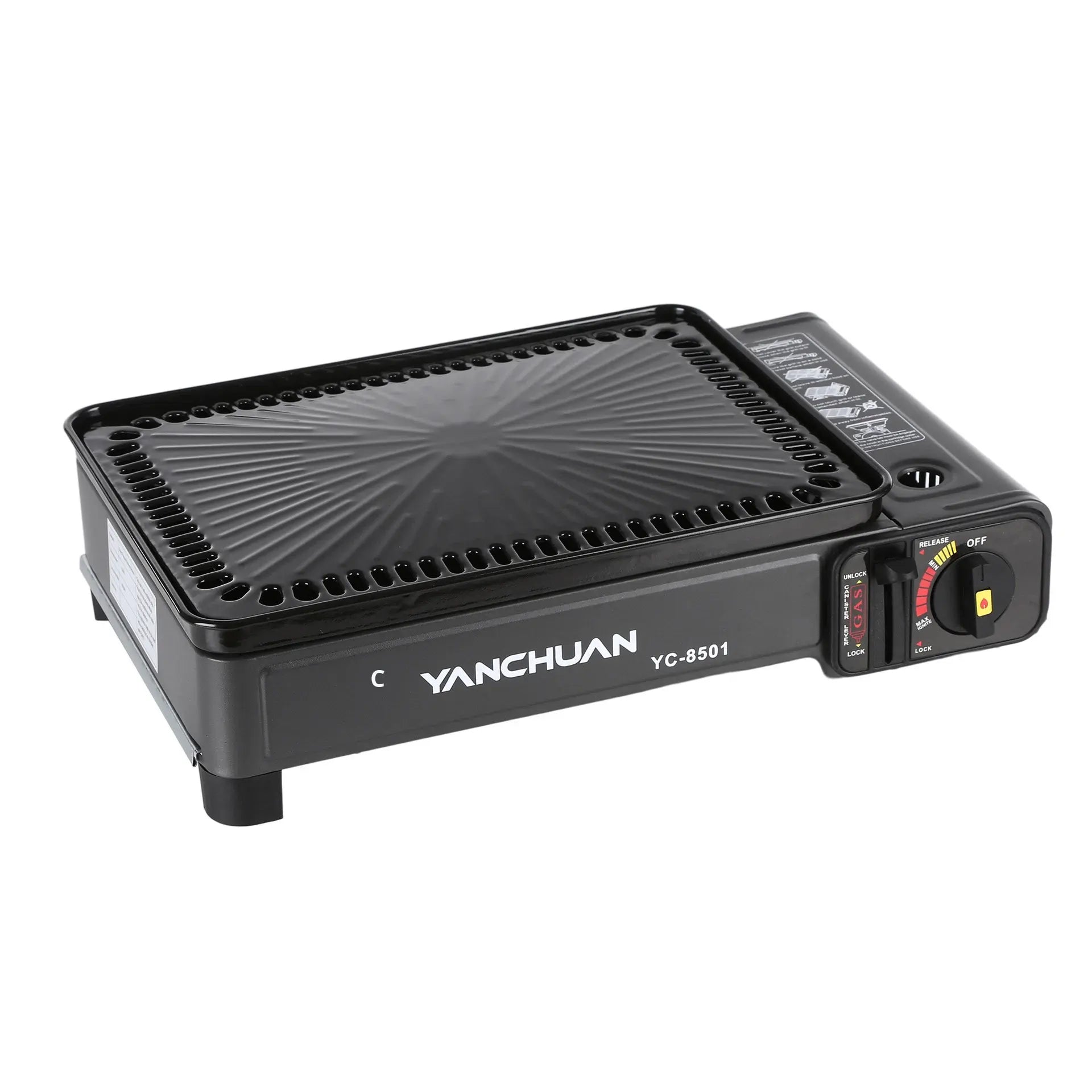 Portable Camping Gas Stove with BBQ Grill