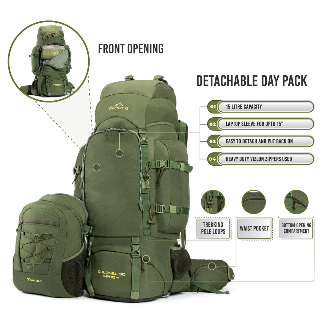Tripole Colonel Pro 90L Trekking Rucksack - rockcraft