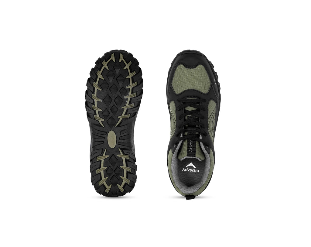 Adventra Low-Top Hiking Shoes with Anti-Skid Rubber Sole (EH500) Olive Green