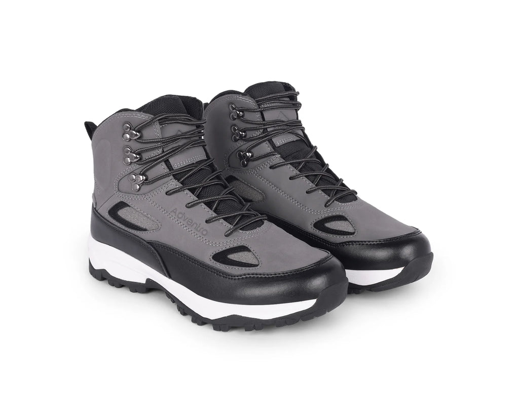 Adventra Men Waterproof Trekking Shoes Mid-High Ankle - ET 1105 Grey