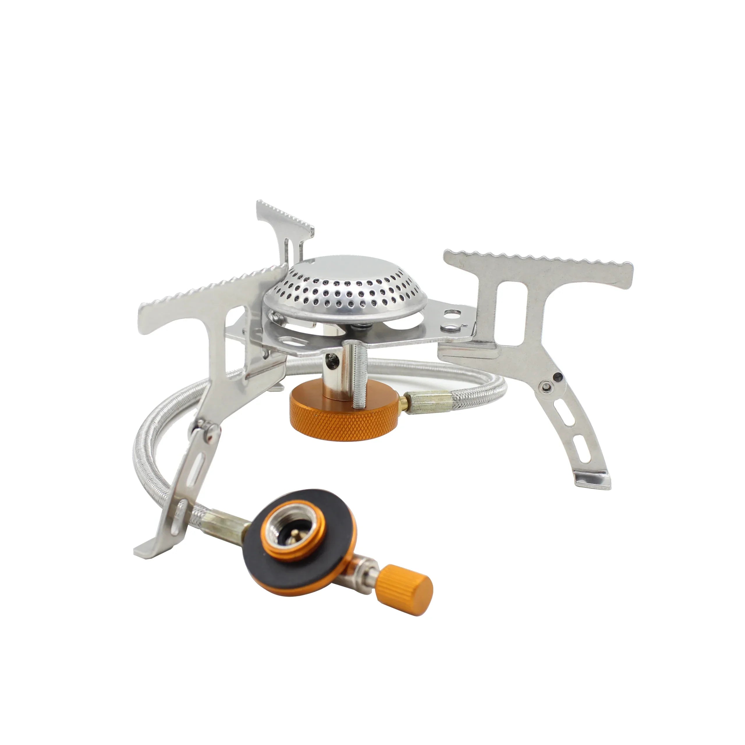 ALUMINIUM FOLDABLE CAMPING GAS STOVE WITH IGNITION(ADAPTER INCLUDED)