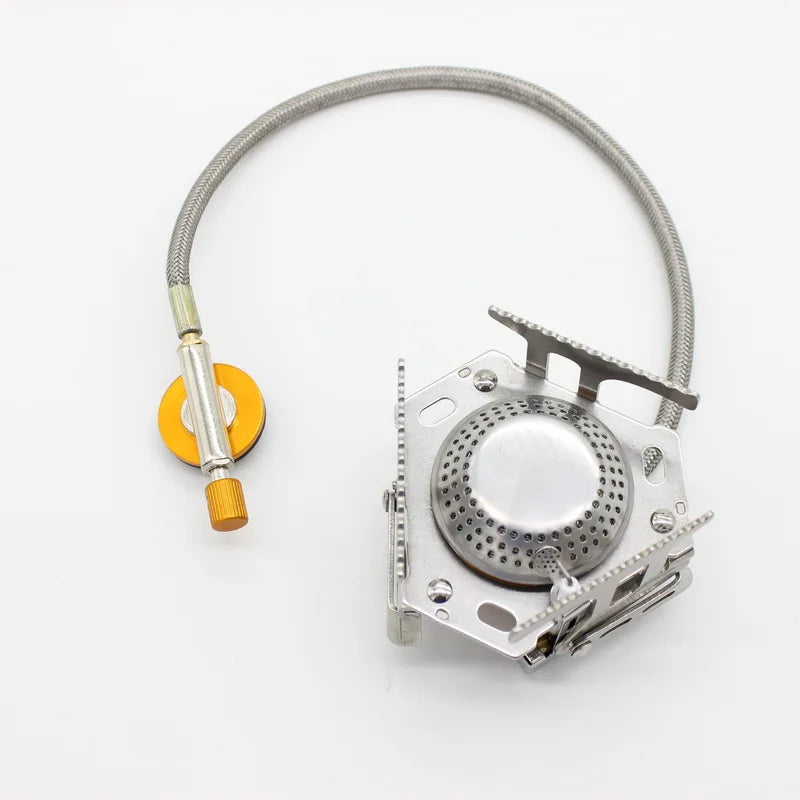 ALUMINIUM FOLDABLE CAMPING GAS STOVE WITH IGNITION(ADAPTER INCLUDED)