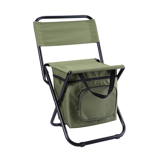 Foldable Camping Chair with Cooler Bag