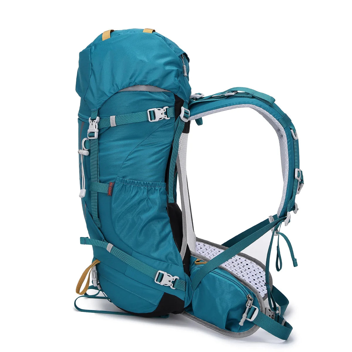 40L Trekking Backpack for Hiking & Camping | ROCKCRAFT in teal color, showcasing adjustable straps and spacious design.