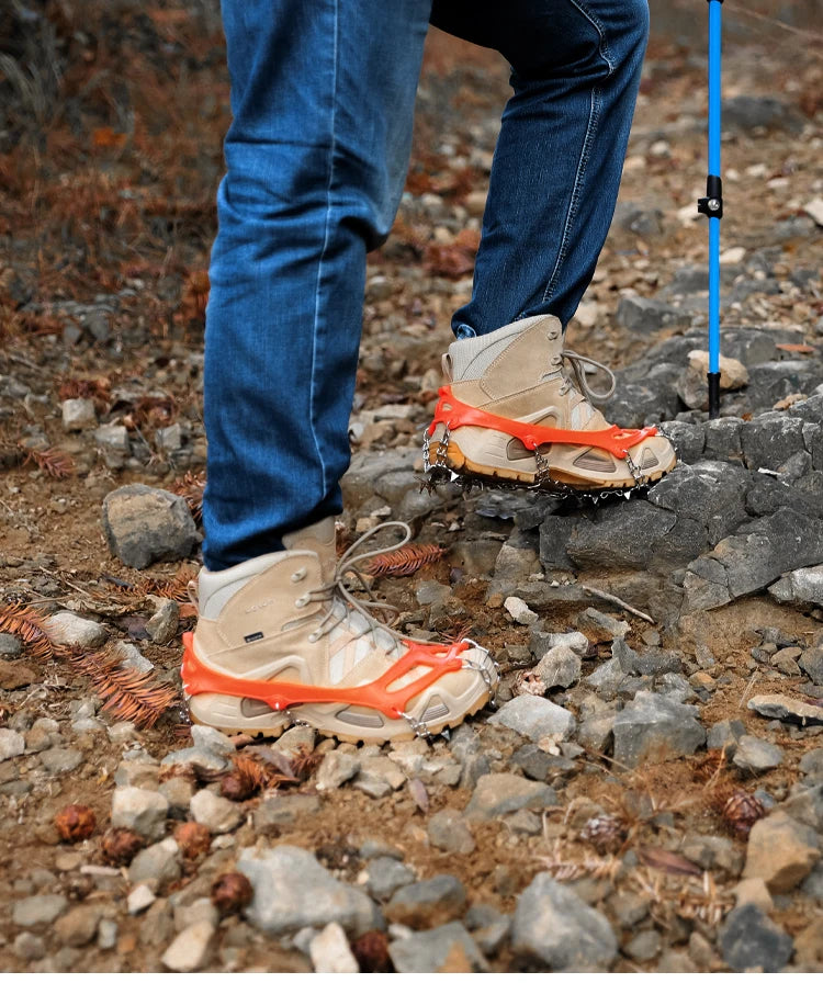 Crampons for Hiking Boots (Silicon+Stainless Steel)