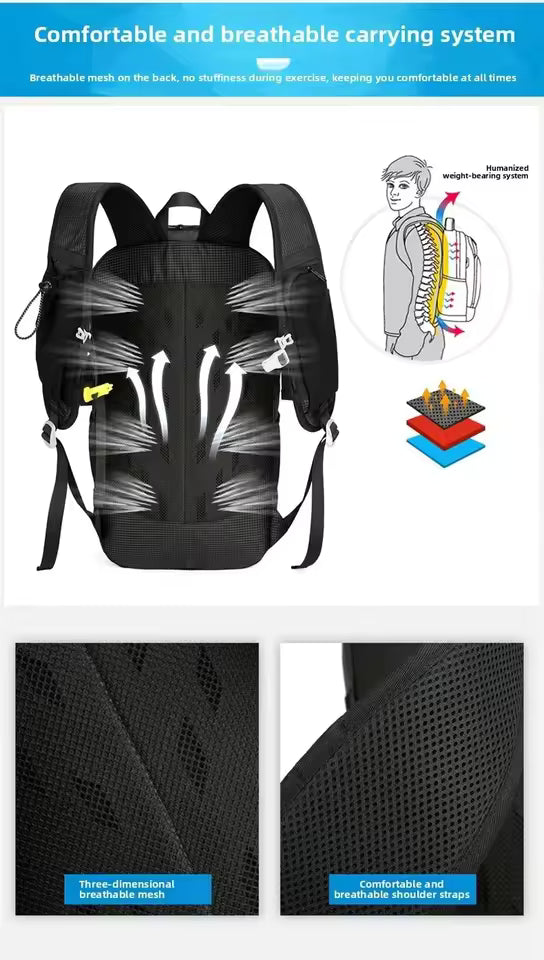 Azela Lightweight Nylon Backpack