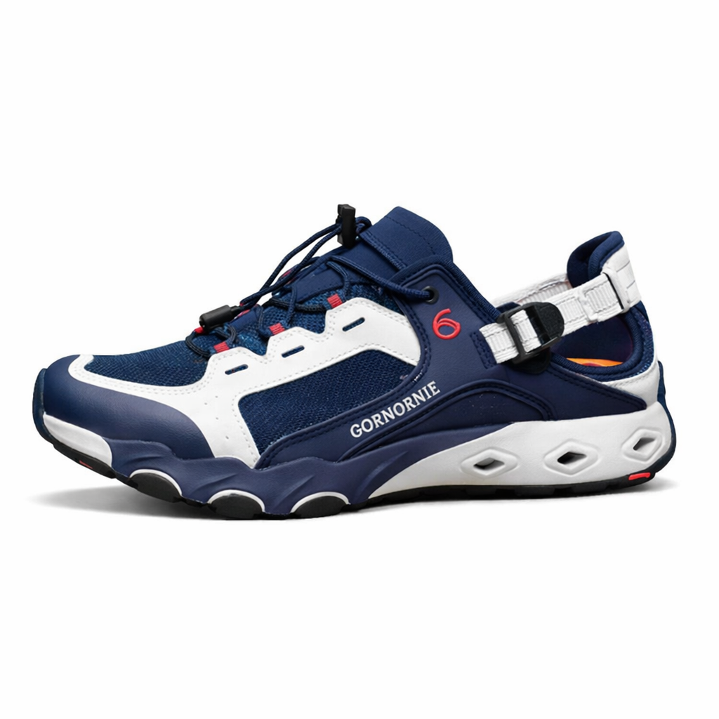 Gornornie Unisex Non-Slip Runner Shoes (Navy Blue)