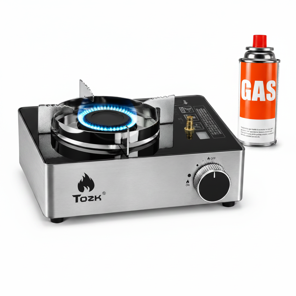 12000 BTU Portable LPG & Butane Camping Stove with Carry Case