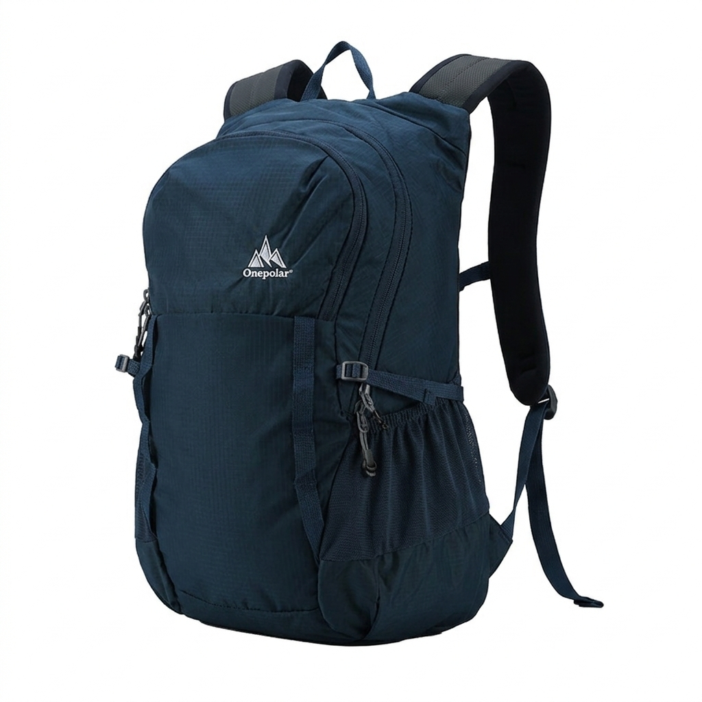 One Polar Ultra Light Outdoor Backpack 28L in navy blue, perfect for backpacking. Buy backpacks online for durability and comfort.